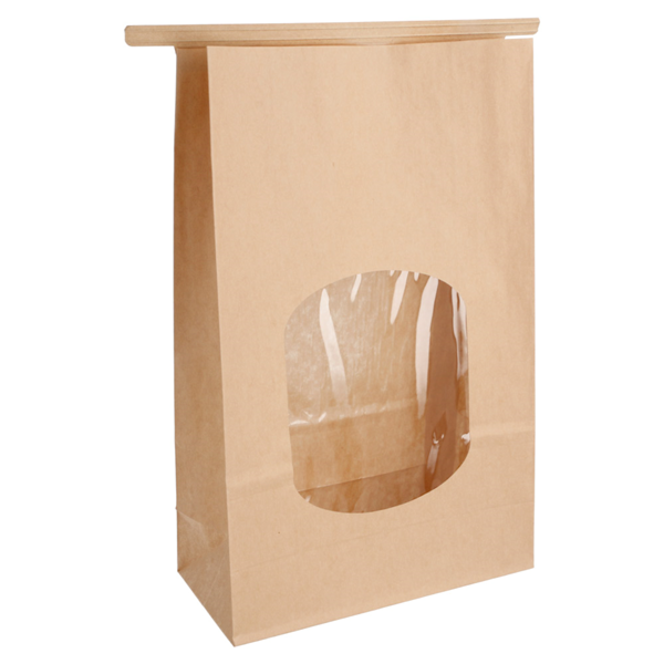 Garcia De Pou BOLSAS SOS AUTOCIERRE CON VENTANA 2500 GR 60 G/M2 + 25µ OPP 15 5+7x24 2 CM NATURAL KRAFT (500 UNID.)