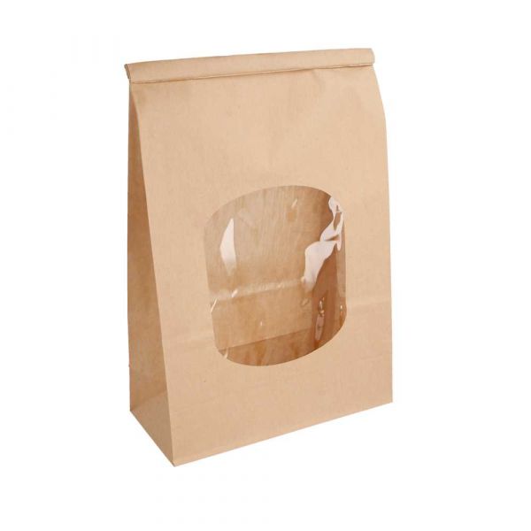 Garcia de pou BOLSAS SOS AUTOCIERRE CON VENTANA 2500 GR 60 G/M2 + 25µ OPP 15 5+7x24 2 CM NATURAL KRAFT (500 UNID.)