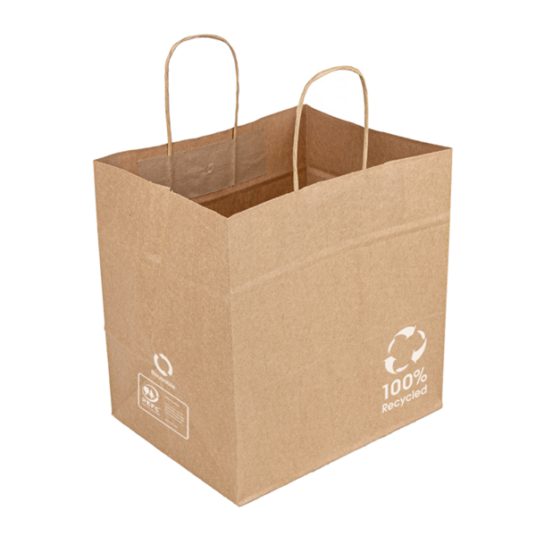 Garcia de pou BOLSAS SOS CATERING CON ASAS 80 G/M2 26+17x24 CM NATURAL KRAFT (250 UNID.)