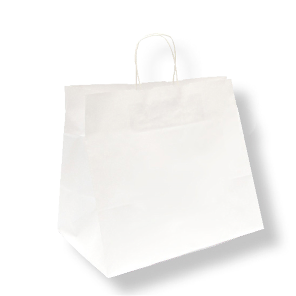 Garcia de pou BOLSAS SOS CATERING CON ASAS 90 G/M2 32+21x28 5 CM BLANCO CELULOSA (250 UNID.)