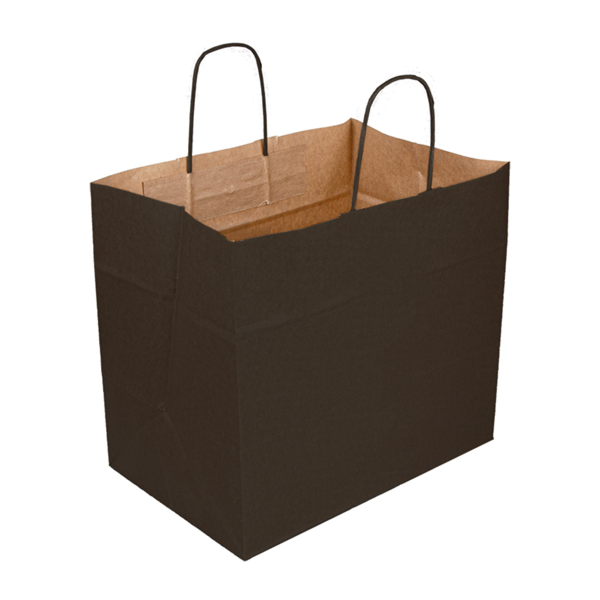 Garcia de pou BOLSAS SOS CATERING CON ASAS 90 G/M2 32+21x28 5 CM NEGRO KRAFT (250 UNID.)