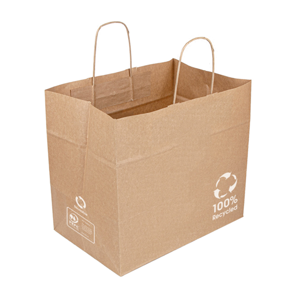 Garcia de pou BOLSAS SOS CATERING CON ASAS 90 G/M2 32+21x28 5 CM NATURAL KRAFT (250 UNID.)