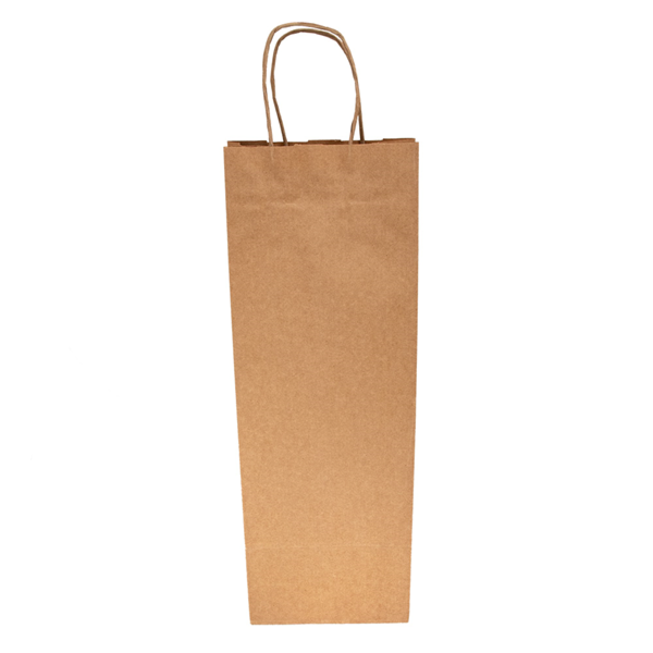 Garcia De Pou BOLSAS SOS CON ASAS 1 BOTELLA 100 G/M2 14+8x40 CM NATURAL KRAFT (250 UNID.)