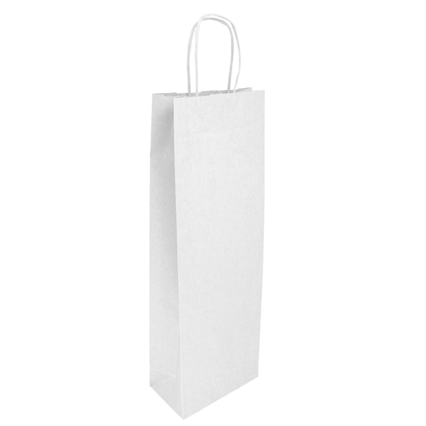 Garcia de pou BOLSAS SOS CON ASAS 1 BOTELLA 100 G/M2 14+8x40 CM BLANCO CELULOSA (250 UNID.)