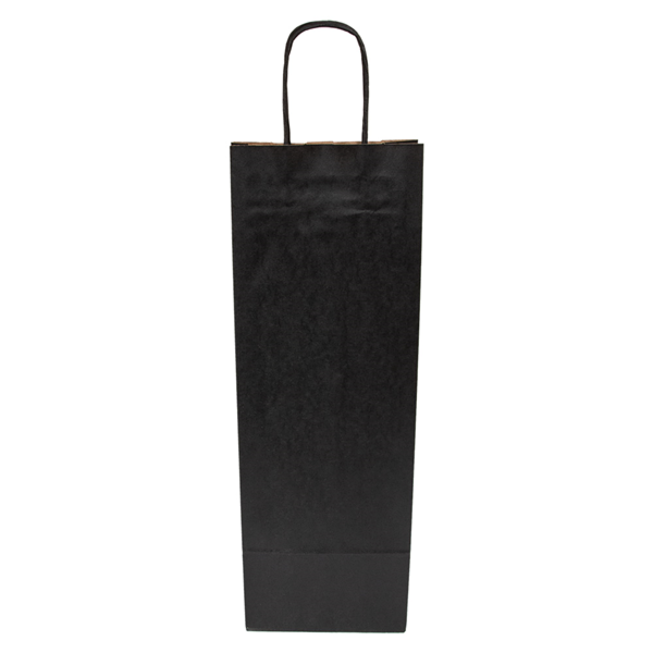 Garcia De Pou BOLSAS SOS CON ASAS 1 BOTELLA 100 G/M2 14+8x40 CM NEGRO KRAFT (250 UNID.)