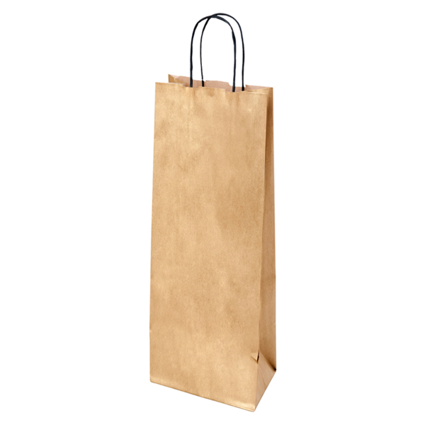 Garcia de pou BOLSAS SOS CON ASAS 1 BOTELLA 100 G/M2 14+8x40 CM ORO KRAFT (250 UNID.)