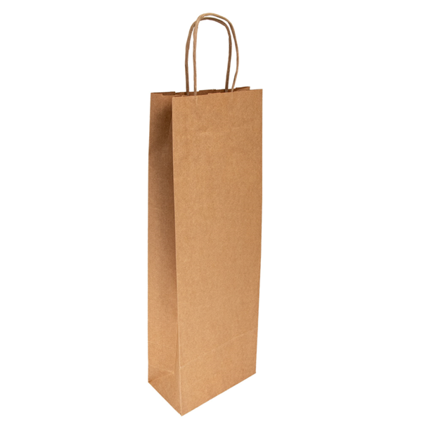 Garcia de pou BOLSAS SOS CON ASAS 1 BOTELLA 100 G/M2 14+8x40 CM NATURAL KRAFT (250 UNID.)