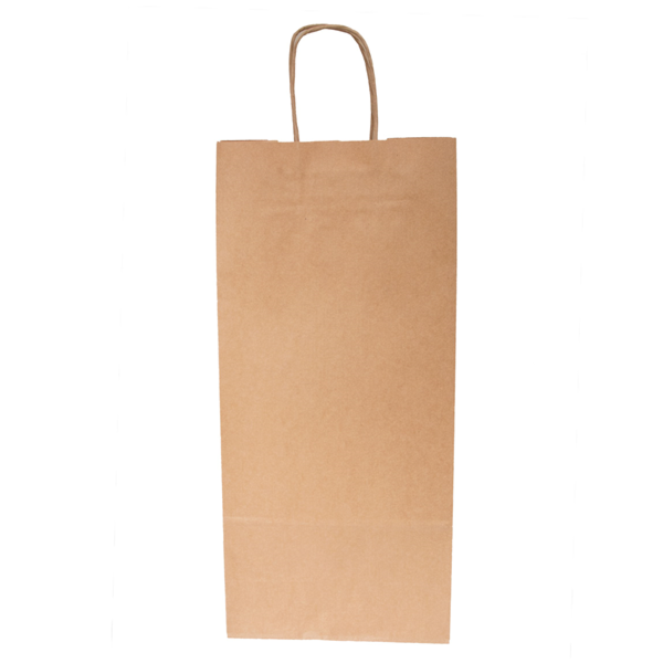 Garcia De Pou BOLSAS SOS CON ASAS 2 BOTELLAS 100 G/M2 18+10x39 CM NATURAL KRAFT (250 UNID.)