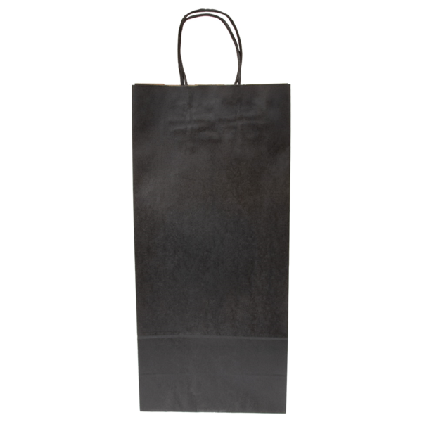 Garcia De Pou BOLSAS SOS CON ASAS 2 BOTELLAS 100 G/M2 18+10x39 CM NEGRO KRAFT (250 UNID.)