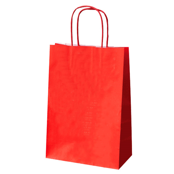 Garcia de pou BOLSAS SOS CON ASAS 80 G/M2 26+14x32 CM ROJO KRAFT (250 UNID.)