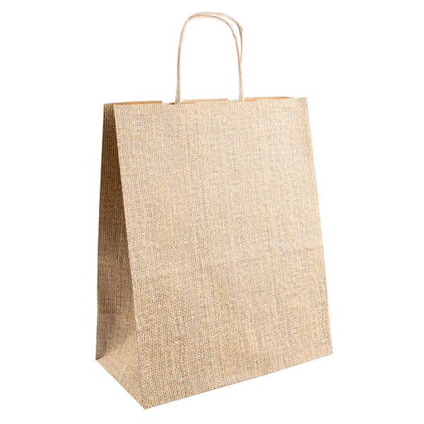 Garcia de pou BOLSAS SOS CON ASAS 'ARPILLERA' 80 G/M2 26+14x32 CM NATURAL KRAFT (250 UNID.)