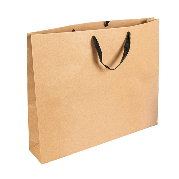 Garcia de pou BOLSAS SOS CON ASAS DE ALGODÓN NEGRAS 110 G/M2 52+10x42 CM NATURAL KRAFT (50 UNID.)