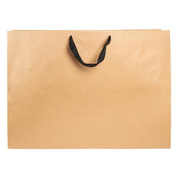 Garcia De Pou BOLSAS SOS CON ASAS DE ALGODÓN NEGRAS 110 G/M2 60+18x42 CM NATURAL KRAFT (50 UNID.)