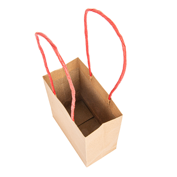 Garcia De Pou BOLSAS SOS CON ASAS DE PAPEL ROJAS 110 G/M2 12+6 5x15 CM NATURAL KRAFT (100 UNID.)