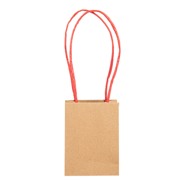 Garcia De Pou BOLSAS SOS CON ASAS DE PAPEL ROJAS 110 G/M2 9+6x12 CM NATURAL KRAFT (100 UNID.)