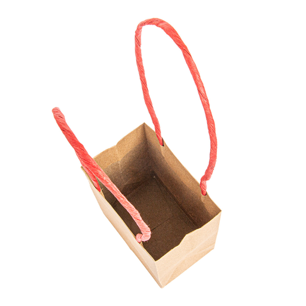 Garcia De Pou BOLSAS SOS CON ASAS DE PAPEL ROJAS 110 G/M2 9+6x12 CM NATURAL KRAFT (100 UNID.)