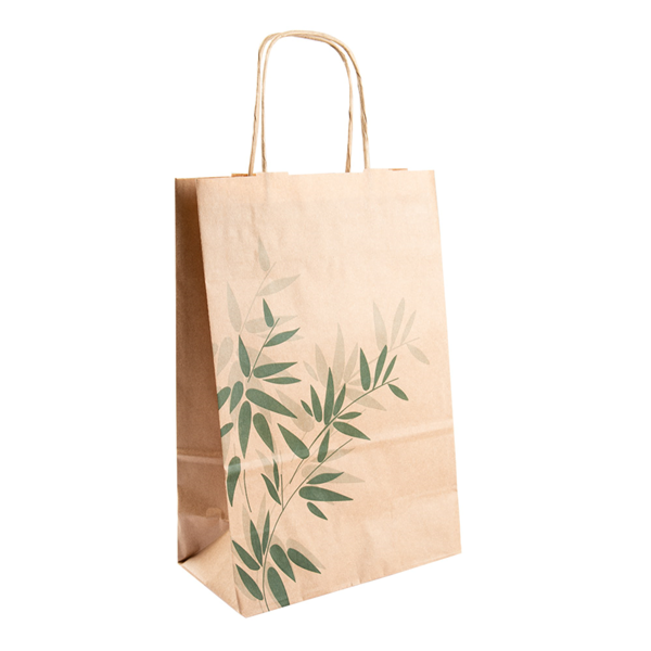 Garcia de pou BOLSAS SOS CON ASAS 'FEEL GREEN' 80 G/M2 20+10x29 CM NATURAL KRAFT (250 UNID.)