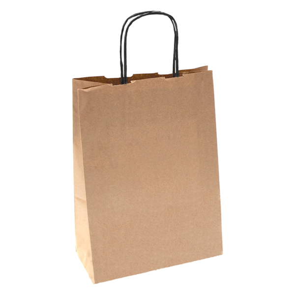 Garcia de pou BOLSAS SOS CON ASAS NEGRAS 80 G/M2 20+10x29 CM NATURAL KRAFT (250 UNID.)