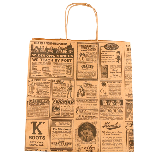 Garcia De Pou BOLSAS SOS CON ASAS "TRAITEUR" 'TIMES' 90 G/M2 26+20x27 CM NATURAL KRAFT (250 UNID.)