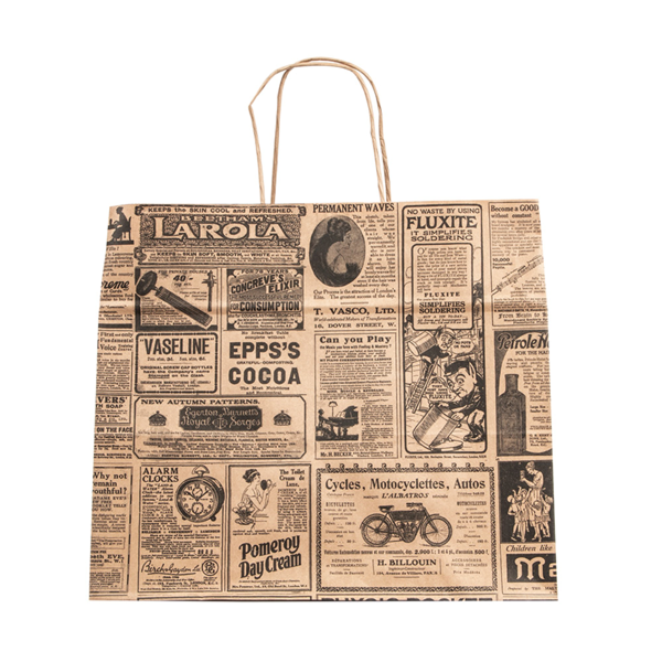 Garcia De Pou BOLSAS SOS CON ASAS "TRAITEUR" 'TIMES' 90 G/M2 32+21x28 5 CM NATURAL KRAFT (250 UNID.)