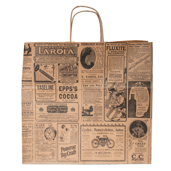 Garcia De Pou BOLSAS SOS CON ASAS "TRAITEUR" 'TIMES' 90 G/M2 36+21x33 5 CM NATURAL KRAFT (250 UNID.)