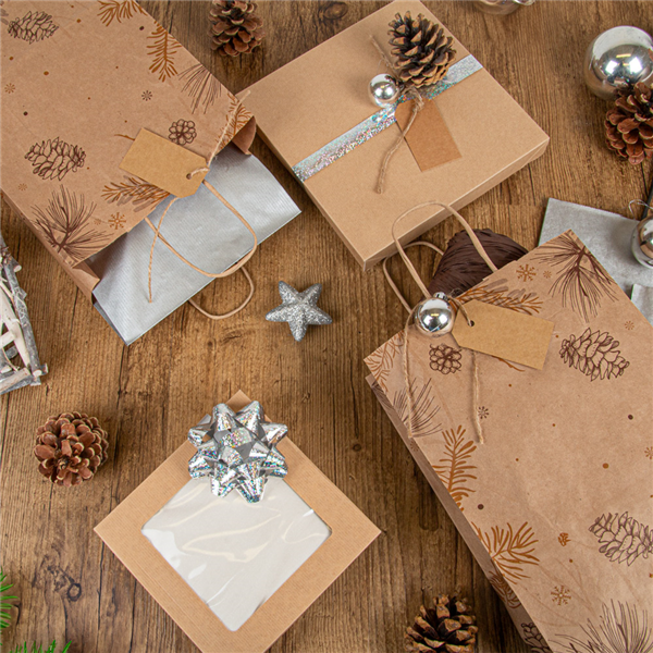 Garcia De Pou BOLSAS SOS CON ASAS 'WINTER' 80 G/M2 26+14x32 CM NATURAL KRAFT (250 UNID.)