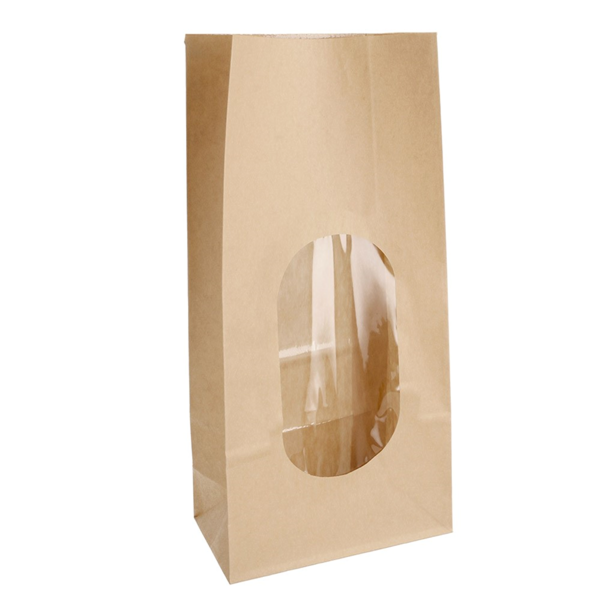 Garcia de pou BOLSAS SOS CON VENTANA 2300 GR 60 G/M2 + 25µ OPP 13+8x23 5 CM NATURAL KRAFT (500 UNID.)