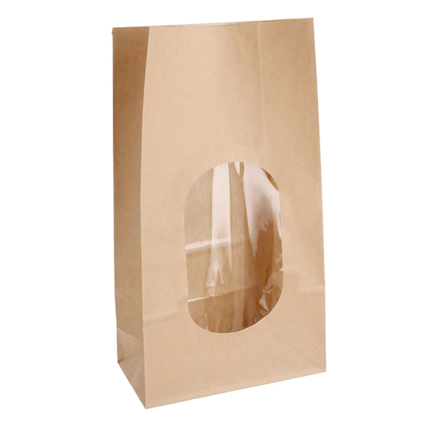 Garcia de pou BOLSAS SOS CON VENTANA 3600 GR 60 G/M2 + 25µ OPP 15+9x28 CM NATURAL KRAFT (500 UNID.)