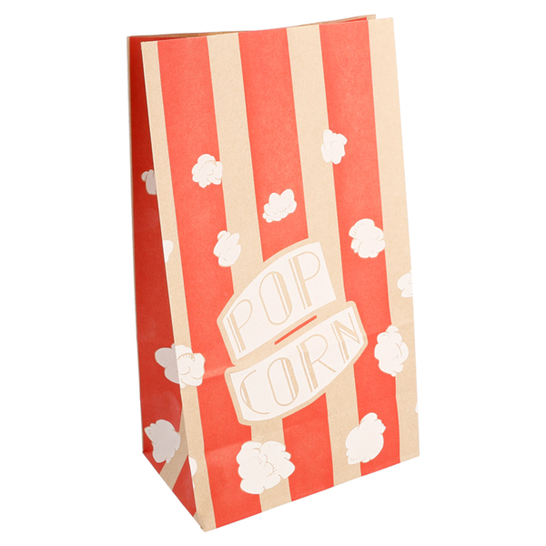 Garcia De Pou BOLSAS SOS POP CORN 'STRIPES' 2 5 L-85 OZ 70 G/M2 14+8x24 CM NATURAL PERG. ANTIGRASAS (500 UNID.)