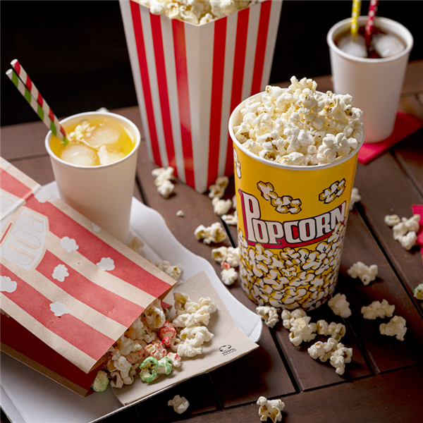 Garcia De Pou BOLSAS SOS POP CORN 'STRIPES' 2 5 L-85 OZ 70 G/M2 14+8x24 CM NATURAL PERG. ANTIGRASAS (500 UNID.)