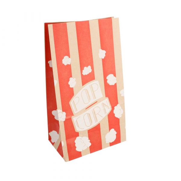 Garcia de pou BOLSAS SOS POP CORN 'STRIPES' 2 5 L-85 OZ 70 G/M2 14+8x24 CM NATURAL PERG. ANTIGRASAS (500 UNID.)