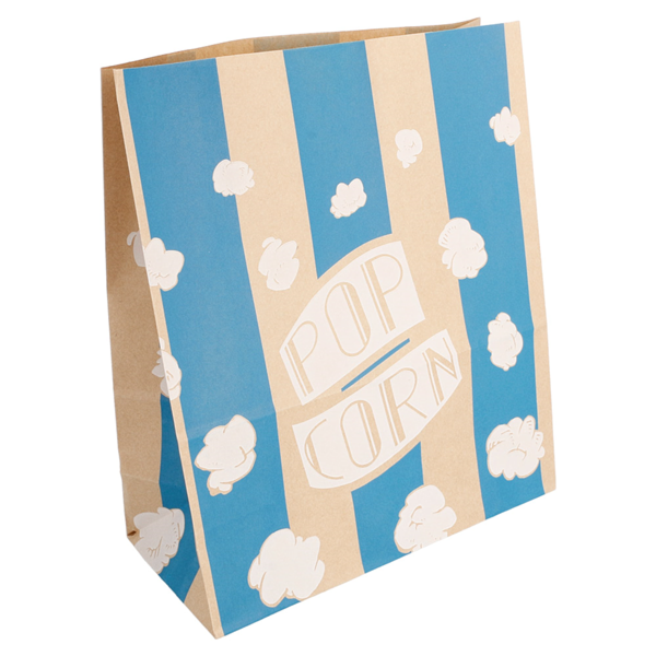 Garcia De Pou BOLSAS SOS POP CORN 'STRIPES' 3 8 L-130 OZ 70 G/M2 20+9x23 5 CM NATURAL PERG. ANTIGRASAS (500 UNID.)