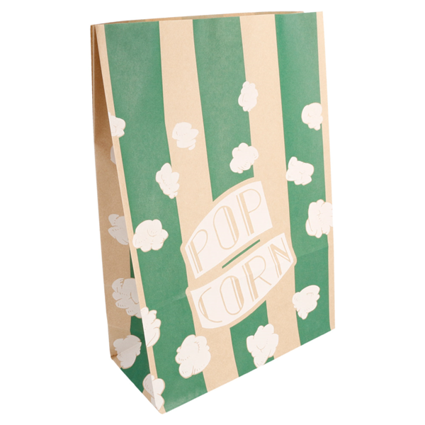 Garcia De Pou BOLSAS SOS POP CORN 'STRIPES' 5 L-170 OZ 70 G/M2 20+9x29 5 CM NATURAL PERG. ANTIGRASAS (500 UNID.)