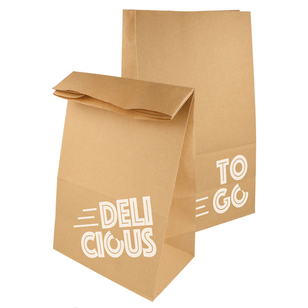 Garcia de pou BOLSAS SOS SIN ASAS - DELICIOUS TO GO 50 G/M2 22+12x31 CM NATURAL KRAFT (500 UNID.)