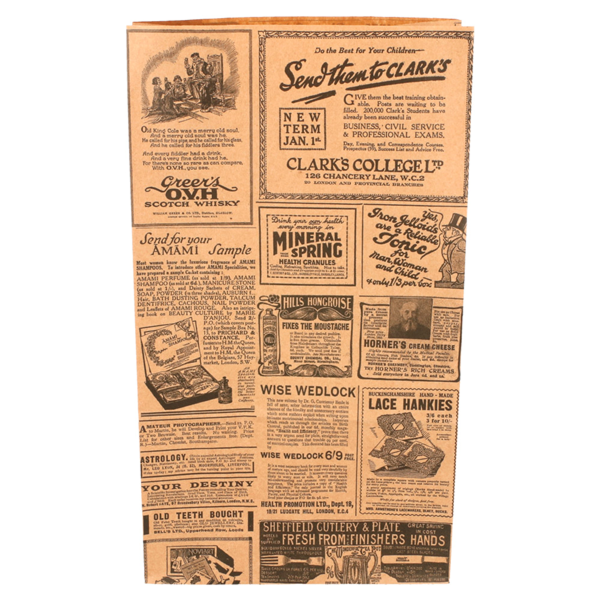 Garcia De Pou BOLSAS SOS SIN ASAS 'TIMES' 70 G/M2 14+8x24 CM NATURAL KRAFT (1000 UNID.)