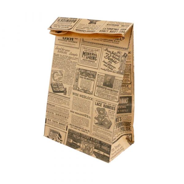 Garcia de pou BOLSAS SOS SIN ASAS 'TIMES' 70 G/M2 14+8x24 CM NATURAL KRAFT (1000 UNID.)