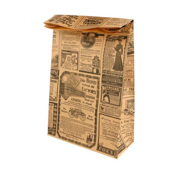 Garcia de pou BOLSAS SOS SIN ASAS 'TIMES' 70 G/M2 20+9x34 5 CM NATURAL KRAFT (500 UNID.)