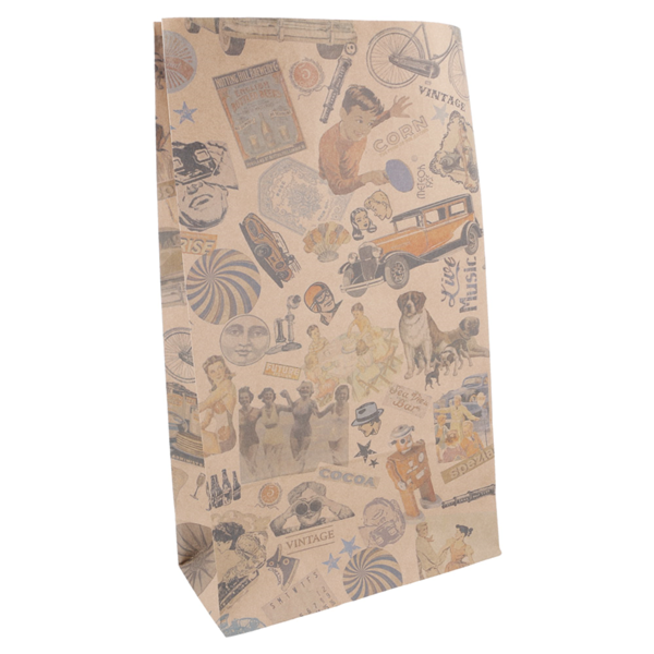Garcia De Pou BOLSAS SOS SIN ASAS 'VINTAGE' 80 G/M2 20+9x34 5 CM NATURAL KRAFT (500 UNID.)
