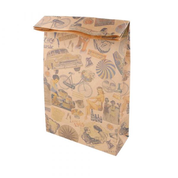 Garcia de pou BOLSAS SOS SIN ASAS 'VINTAGE' 80 G/M2 20+9x34 5 CM NATURAL KRAFT (500 UNID.)