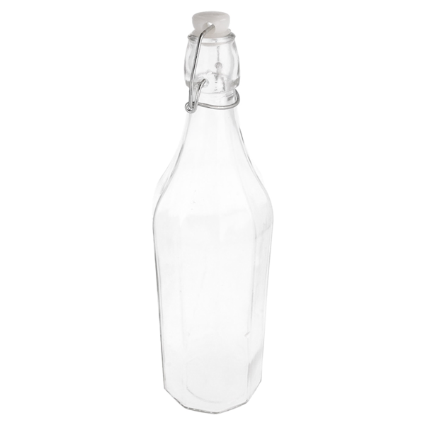 Garcia De Pou BOTELLA + CIERRE CLIP 1 L Ø 8 5x32 5 CM TRANSPARENTE CRISTAL (12 UNID.)