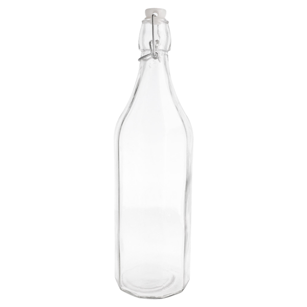Garcia De Pou BOTELLA + CIERRE CLIP 1 L Ø 8 5x32 5 CM TRANSPARENTE CRISTAL (12 UNID.)