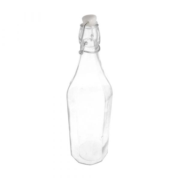 Garcia de pou BOTELLA + CIERRE CLIP 1 L Ø 8 5x32 5 CM TRANSPARENTE CRISTAL (12 UNID.)