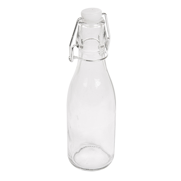 Garcia de pou BOTELLA + CIERRE CLIP 250 ML Ø 5 5x19 5 CM TRANSPARENTE CRISTAL (48 UNID.)