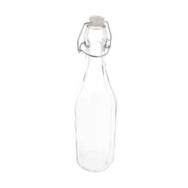 Garcia de pou BOTELLA + CIERRE CLIP 'WAKI GLASS' 500 ML Ø 7x27 CM TRANSPARENTE CRISTAL (48 UNID.)