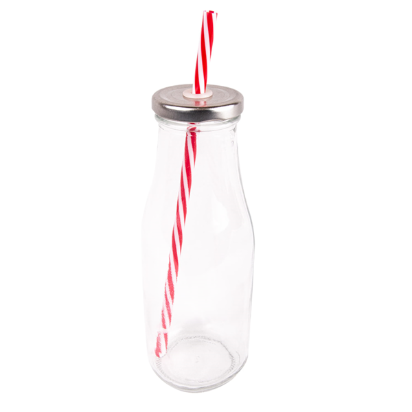 Garcia de pou BOTELLA + TAPA + CANUTILLO 440 ML Ø 6 8x19 CM TRANSPARENTE CRISTAL (48 UNID.)