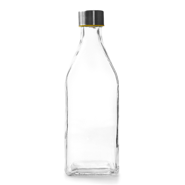 Garcia de pou BOTELLA + TAPÓN ACERO 'WAKI GLASS' 1 L Ø 8 8x25 8 CM TRANSPARENTE CRISTAL (12 UNID.)