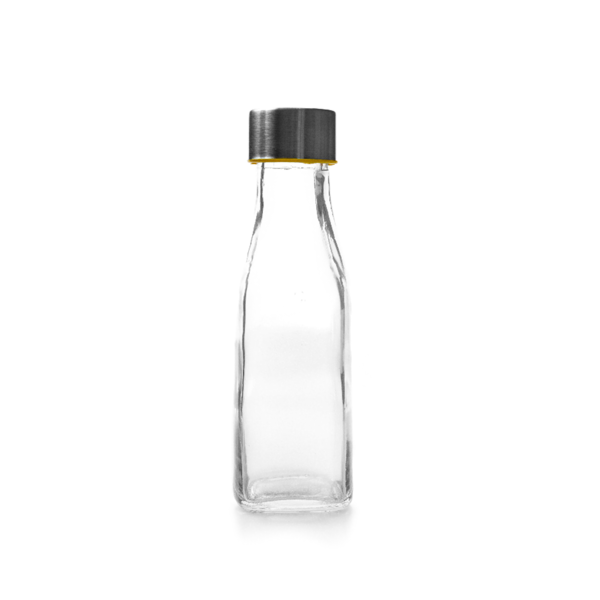Garcia de pou BOTELLA + TAPÓN ACERO 'WAKI GLASS' 285 ML Ø 5 5x18 CM TRANSPARENTE CRISTAL (48 UNID.)