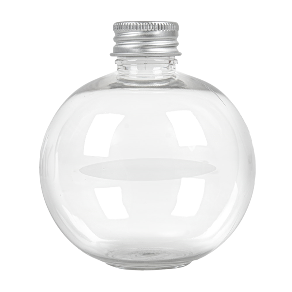 Garcia De Pou BOTELLAS BOLA CON TAPÓN ALUMINIO 250 ML Ø8x9 1 CM TRANSPARENTE PET (150 UNID.)
