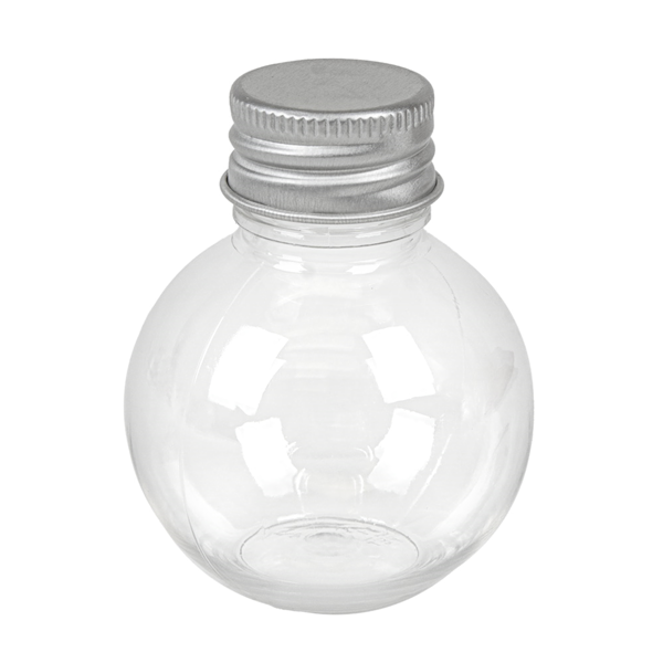 Garcia De Pou BOTELLAS BOLA CON TAPÓN ALUMINIO 50 ML Ø5x6 2 CM TRANSPARENTE PET (150 UNID.)