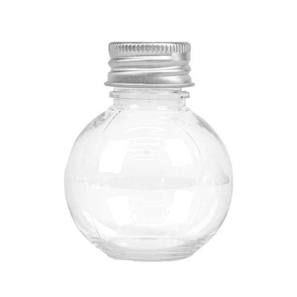 Garcia De Pou BOTELLAS BOLA CON TAPÓN ALUMINIO 50 ML Ø5x6 2 CM TRANSPARENTE PET (150 UNID.)